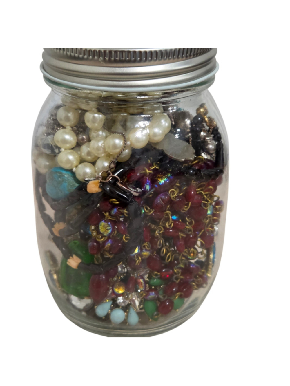 Jewelry Jar Women's Jewelry For Crafts, Repurpose